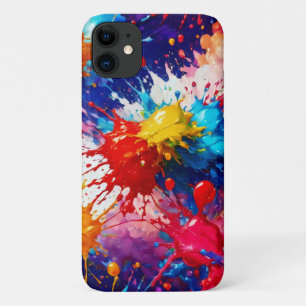 Capa Para iPhone 11 Design de abertura de pintura úmida colorida
