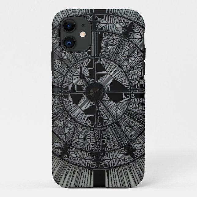 Capa Para iPhone 11 Design de arte negra (Verso)