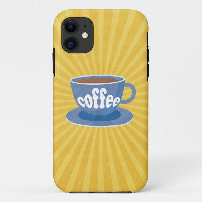 Capa Para iPhone 11 Design de café retrô (Verso)