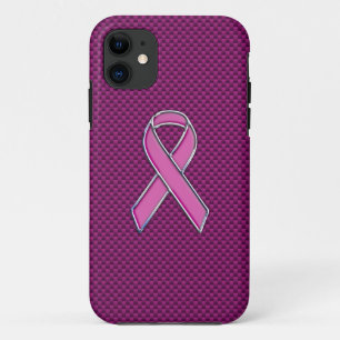 Capa Para iPhone 11 Design de Consciência da Fita Rosa Moderna