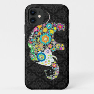 Capa Para iPhone 11 Design de Elefante de Flor Colorido