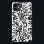 Capa Para iPhone 11 Design de fundo floral branco-preto-branco-branco-<br><div class="desc">Design de fundo floral branco-preto-branco-branco-branco</div>
