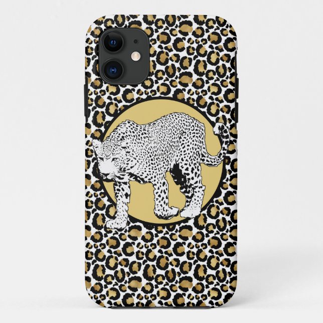 Capa Para iPhone 11 Design de impressão em todo o leopardo (Verso)