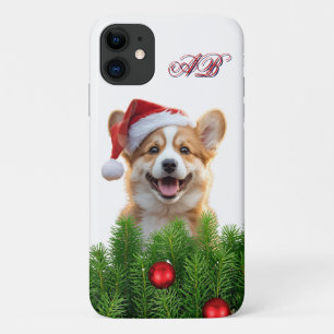 Capa Para iPhone 11 Design de iPhone de Natal do Corgi Santa Paws