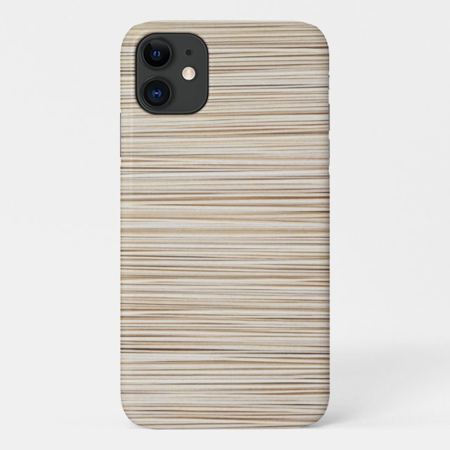 Capa Para iPhone 11 Design de linhas marrons abstratas fofas (Verso)