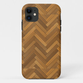 Capa Para iPhone 11 Design de madeira do assoalho de parquet