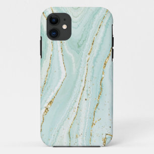 Capa Para iPhone 11 design de mármore líquido pintado com mão elegante