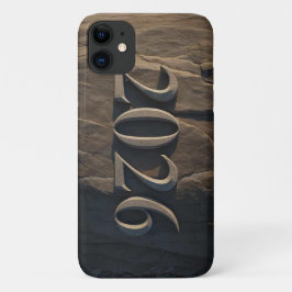 Capa Para iPhone 11 Design de Número 3D para Ano Novo 2026