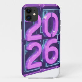 Capa Para iPhone 11 Design de Número 3D para Ano Novo 2026