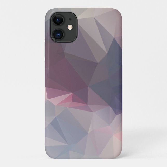 Capa Para iPhone 11 Design de padrão da pirâmide da Abstrato rosa (Verso)