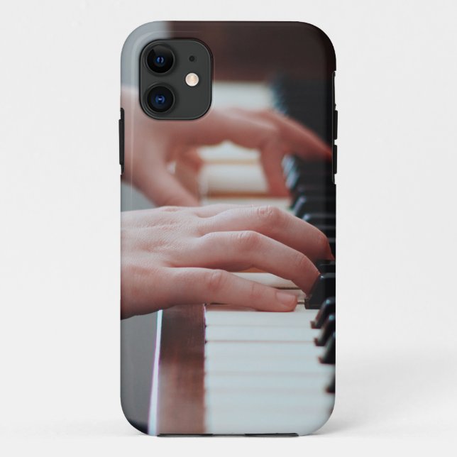 Capa Para iPhone 11 Design de Piano bonito (Verso)
