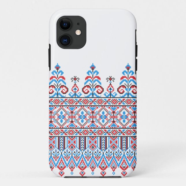 Capa Para iPhone 11 Design de pontos cruzados (Verso)