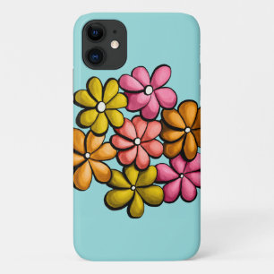 Capa Para iPhone 11 Design de Primavera de flores coloridas divertidas