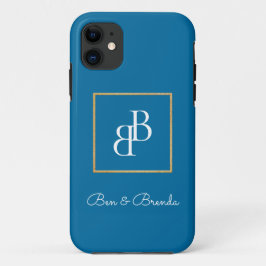 Capa Para iPhone 11 Design de texto na moda Monogramas
