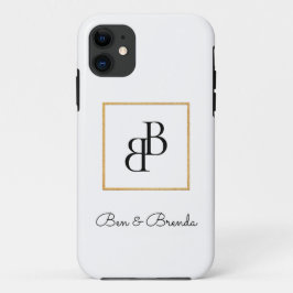 Capa Para iPhone 11 Design de texto na moda Monogramas