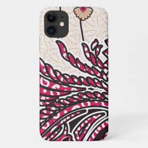Capa Para iPhone 11 Design decorativa com vermelho vívido e alfinete