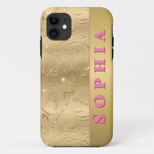 Capa Para iPhone 11 Design Dourado Personalizado para Ocasião Especial