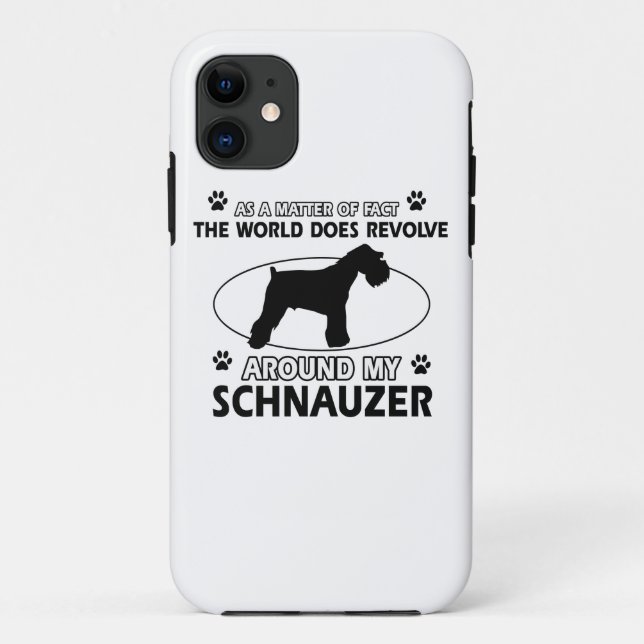 Capa Para iPhone 11 design engraçado do SCHNAUZER (Verso)