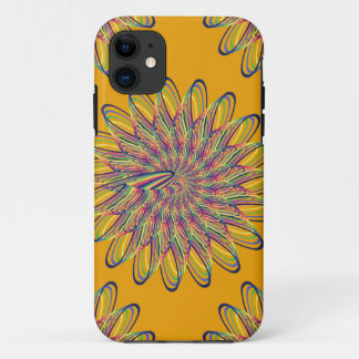 Capa Para iPhone 11 Design espiral da flor do arco-íris - fundo