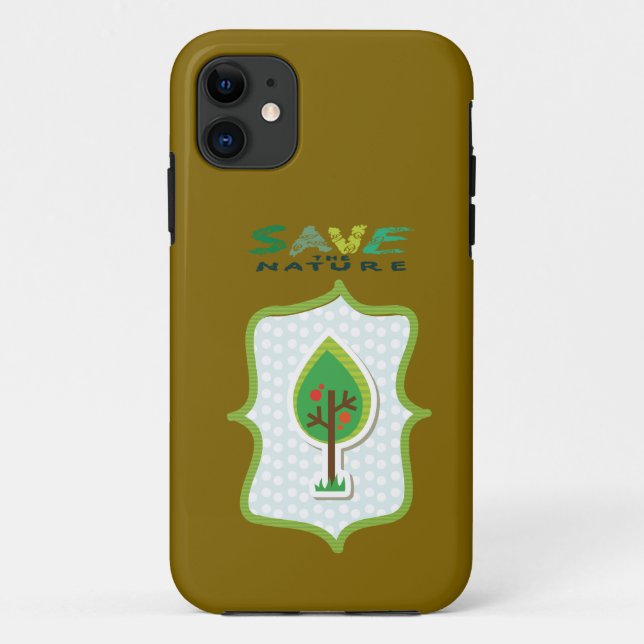 Capa Para iPhone 11 Design Evergreen Amiga do Ambiente (Verso)