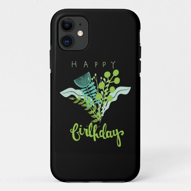 Capa Para iPhone 11 Design Evergreen personalizado para aniversários (Verso)