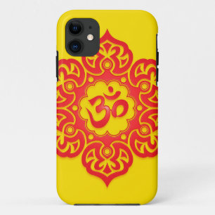 Capa Para iPhone 11 Design floral de Aum - vermelho e amarelo