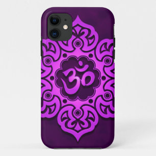 Capa Para iPhone 11 Design floral roxo de Aum
