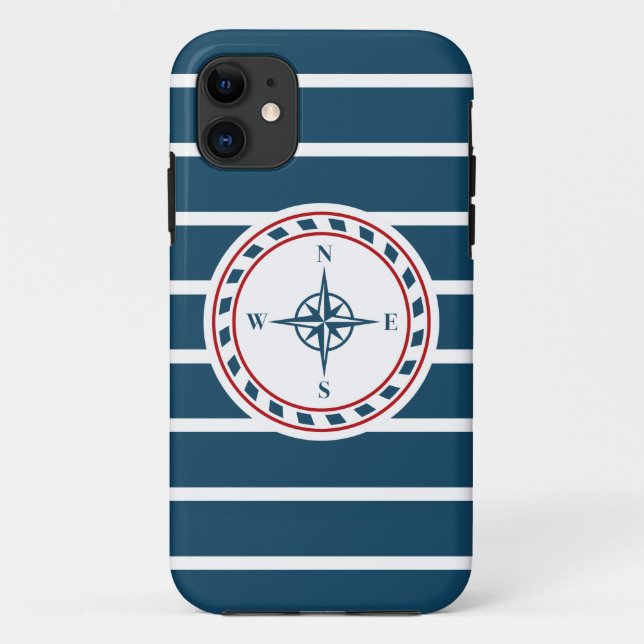 Capa Para iPhone 11 Design náutico (Verso)
