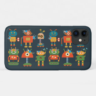 Capa Para iPhone 11 design para crianças de robôs lindos