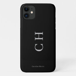 Capa Para iPhone 11 Design preto minimalista