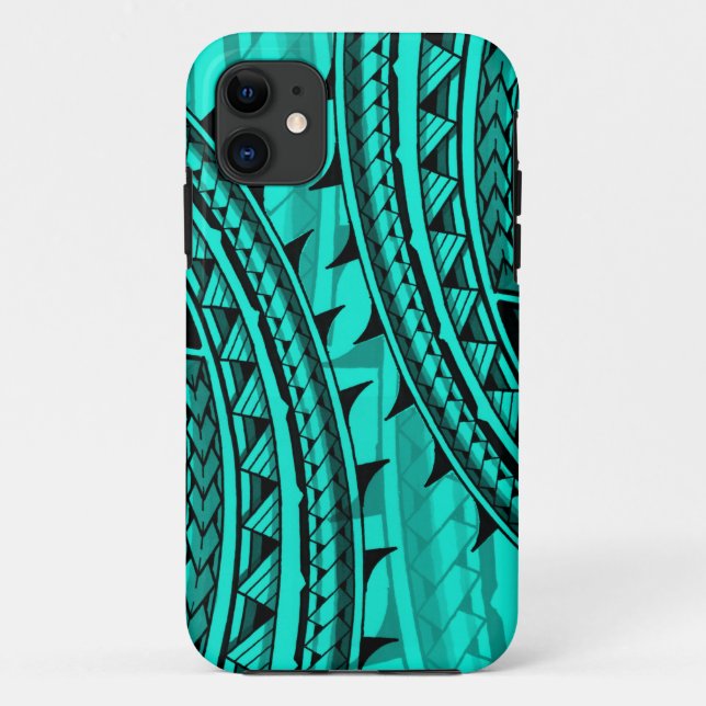 Capa Para iPhone 11 Design/tatuagem tribais polinésios tradicionais (Verso)