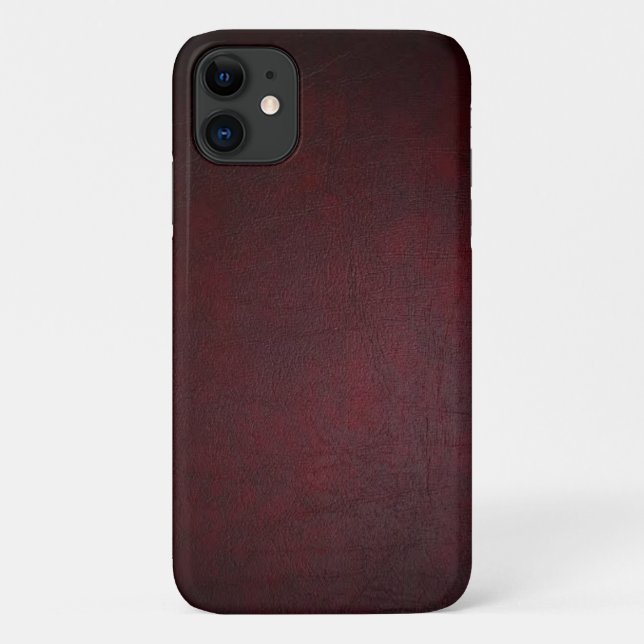 Capa Para iPhone 11 Design Texturizado Premium Vermelho Luxuoso (Verso)