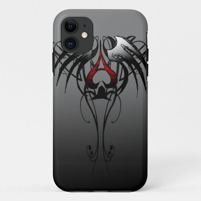 Capa Para iPhone 11 design tribal do ás de espada (Verso)