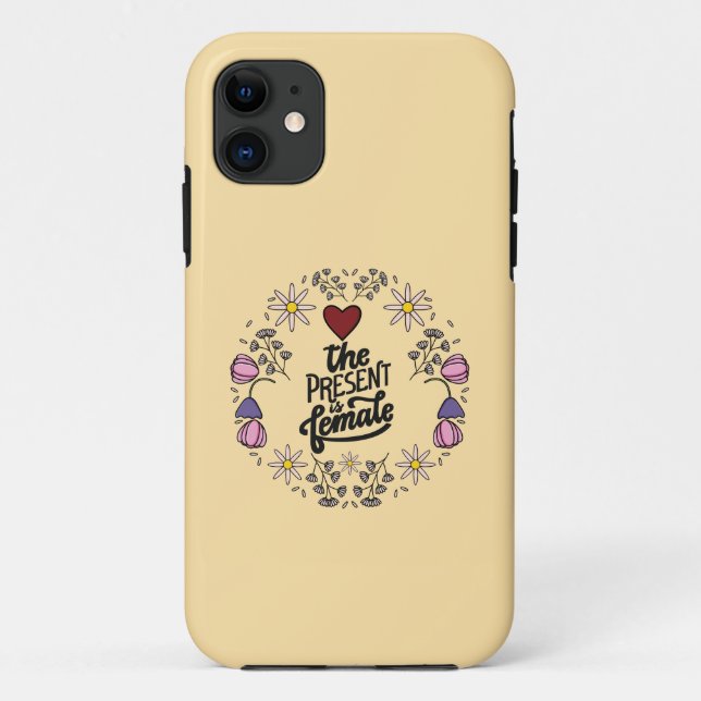 Capa Para iPhone 11 Design Único Feminino com uma Mensagem Positiva  (Verso)