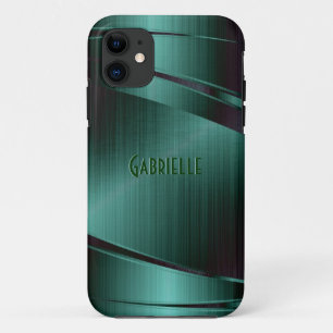 Capa Para iPhone 11 Design Verde Metálico - Olho de Alumínio Escovado