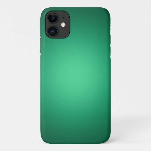 Capa Para iPhone 11 Destaque branco sobre o verde (Verso)