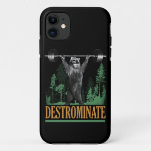 Capa Para iPhone 11 Destrominar - Urso - Engraçado Workout Inspiracion