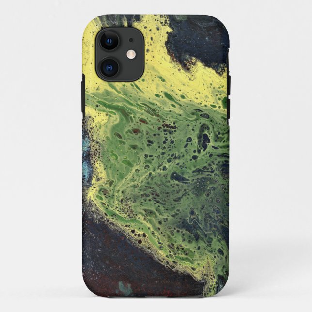 Capa Para iPhone 11 Desvaneça 1 Verde Louco (Verso)