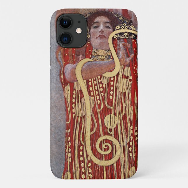 Capa Para iPhone 11 Deusa da Saúde, Higieia (Salus), Gustav Klimt (Verso)