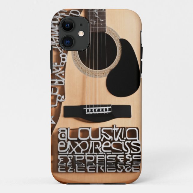 Capa Para iPhone 11 Devaneio Musical: Harmonia de Guitarra  (Verso)