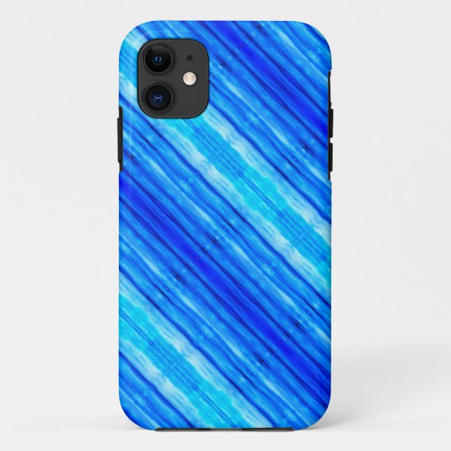 Capa Para iPhone 11 Devaneios em aquarela azul profundo (Verso)
