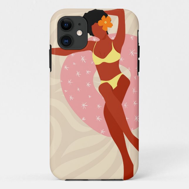 Capa Para iPhone 11 Dia da Piscina Preguiçosa (Verso)