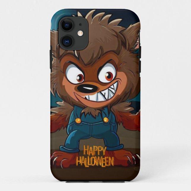 Capa Para iPhone 11 Dia das Bruxas/Queda/Lobisomem/Cartoon (Verso)