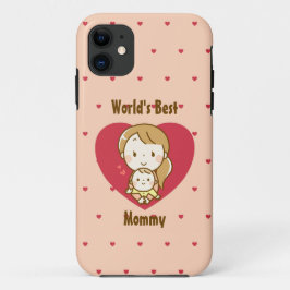 Capa Para iPhone 11 Dia de as mães de desenho de kawaii fofo para mãe 