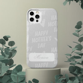 Capa Para iPhone 11 Dia de as mães feliz no nome personalizado de fund