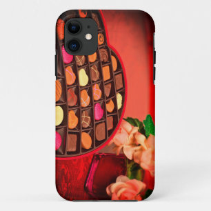 Capa Para iPhone 11 Dia de os namorados, chocolate, doces