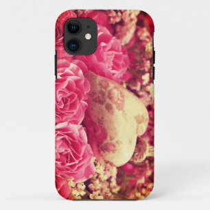 Capa Para iPhone 11 Dia de os namorados, fundo floral, belo fluxo