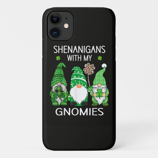 Capa Para iPhone 11 Dia de São Patrício Shamrock Sortudo Leopardo (Verso)