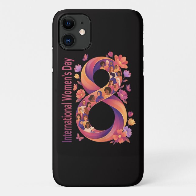 Capa Para iPhone 11 Dia Internacional da Mulher 8 de Março (Verso)