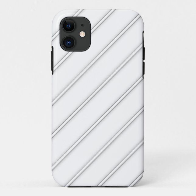Capa Para iPhone 11 Diagonal Branco Sombreado 2 (Verso)